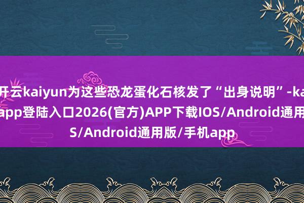 开云kaiyun为这些恐龙蛋化石核发了“出身说明”-kai云体育网页app登陆入口2026(官方)APP下载IOS/Android通用版/手机app